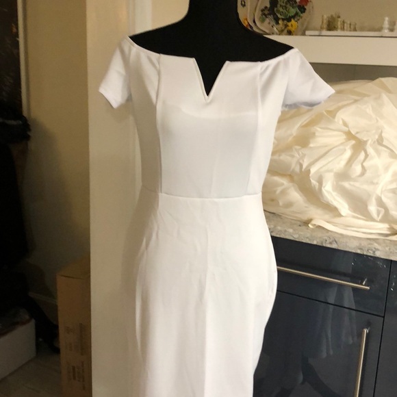 Mermaid versatile shoulder white midi - Picture 7 of 8
